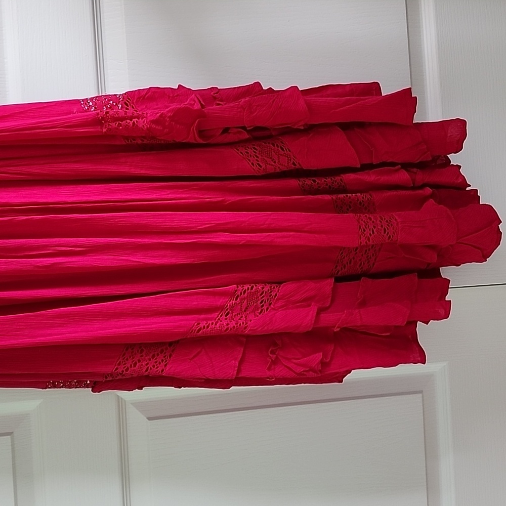 🆕 FREE PEOPLE Santa Maria Maxi XL Love Potion bright pink - Picture 11 of 16